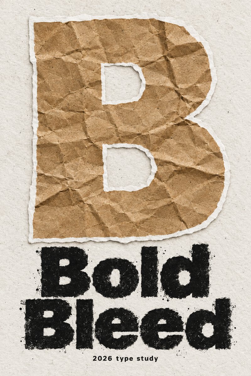 Bold bleed typography poster