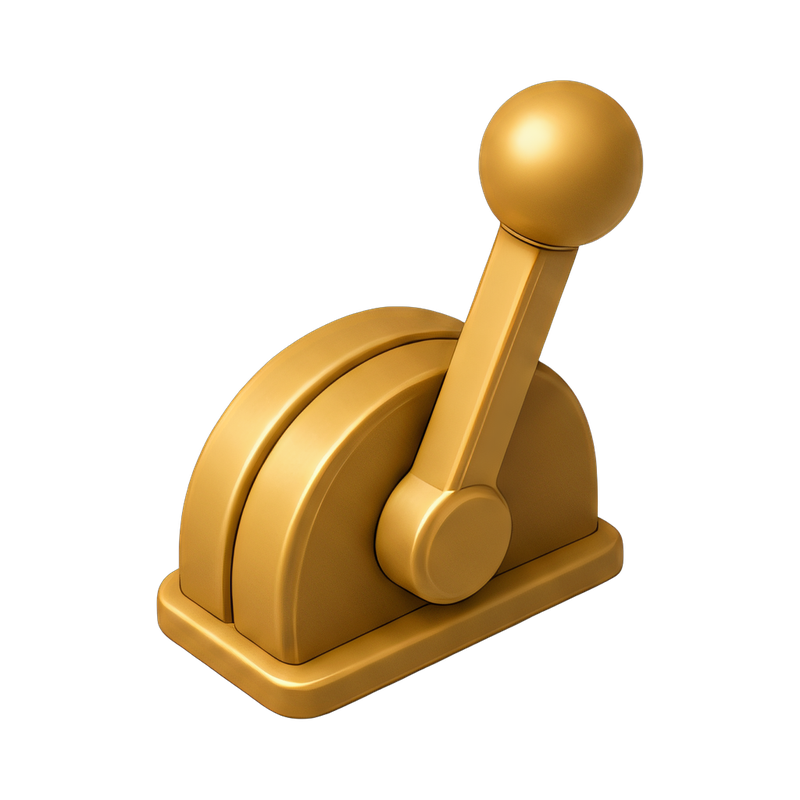 golden slot lever close-up