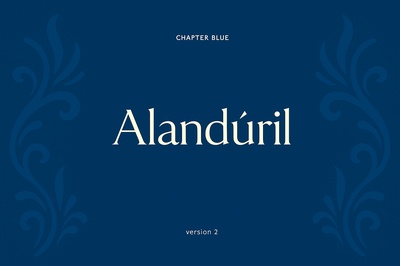 Stylized Graphic with Blue Background and Elegant Typography