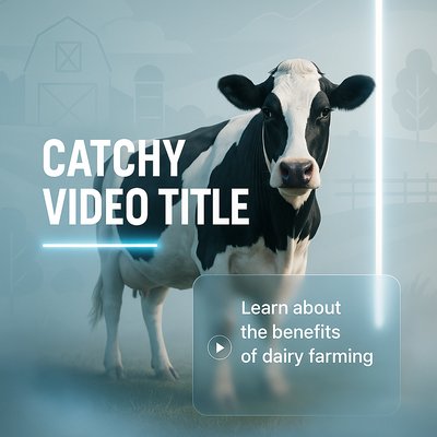 Promotional Video Thumbnail Featuring Dairy Cow