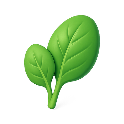 Stylized Green Leaf Illustration for Eco-Friendly Themes