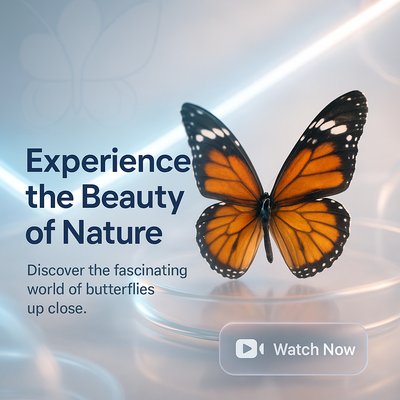 Promotional Banner Highlighting Butterfly Nature Experience