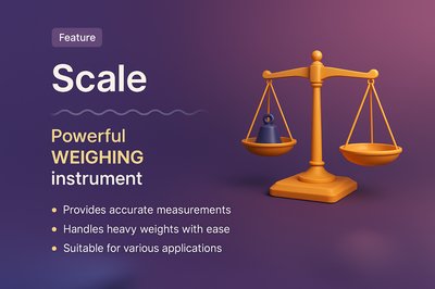3D Illustration of a Scale Weighing Instrument