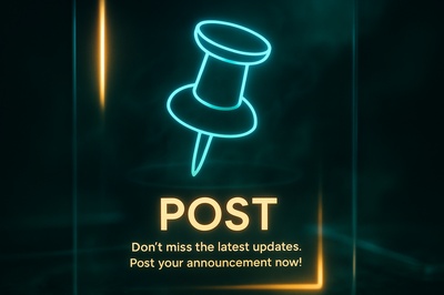 Neon Mystery: Engaging Announcement Visual
