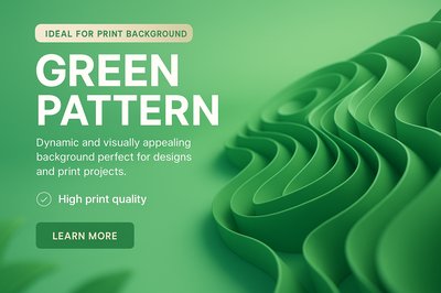 Dynamic Green Pattern Background for Print and Design Projects