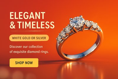 Elegant Diamond Ring Advertisement for Online Shopping