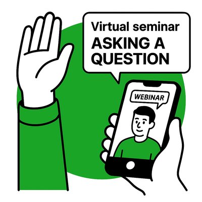 Illustration of a Virtual Seminar Engagement Concept
