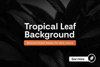 Dynamic Textures of Abstract Black Leaves for Nature Background