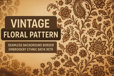 Vintage Floral Pattern Design for Backgrounds