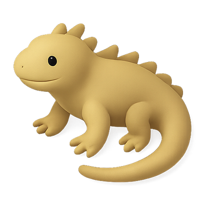 Cute Cartoon Lizard Character Design