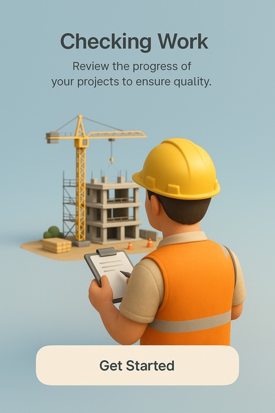 Construction Worker Inspecting Project Progress