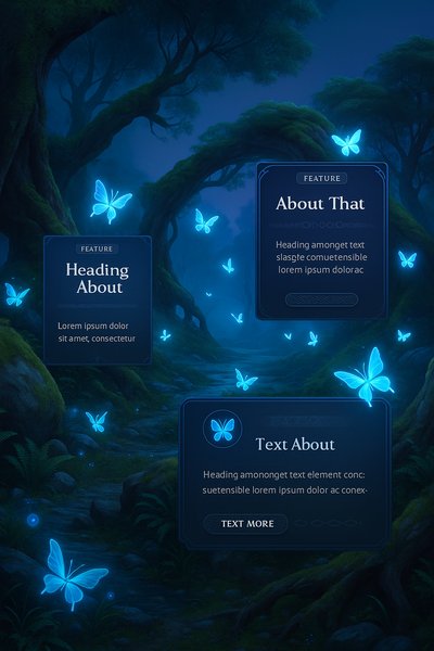 Enchanted Forest of Glowing Butterflies in Fantasy Setting