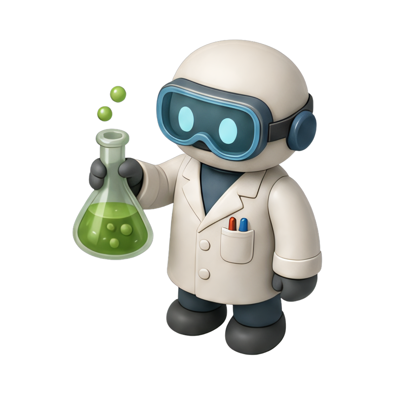 robot scientist in lab