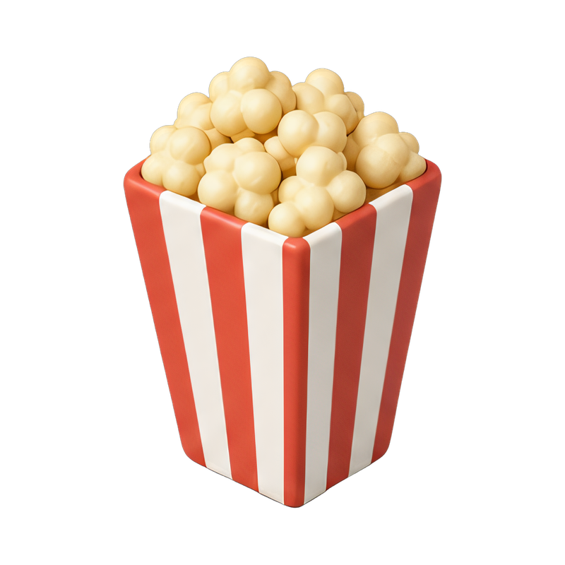 striped popcorn box design