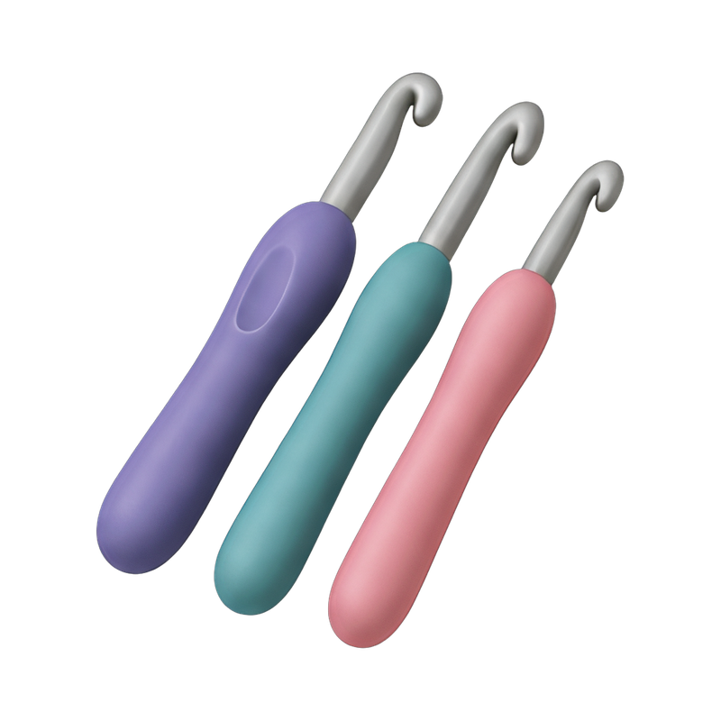 colorful crochet hooks set