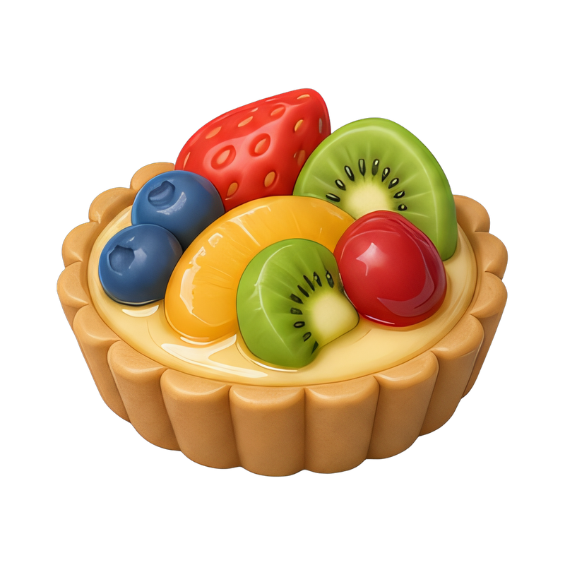 delicious fruit tart with glaze