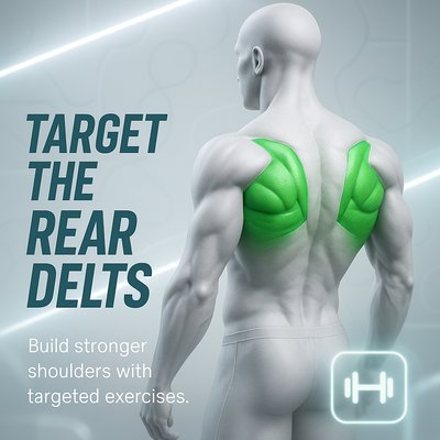 Fitness Graphic Promoting Rear Deltoid Exercises