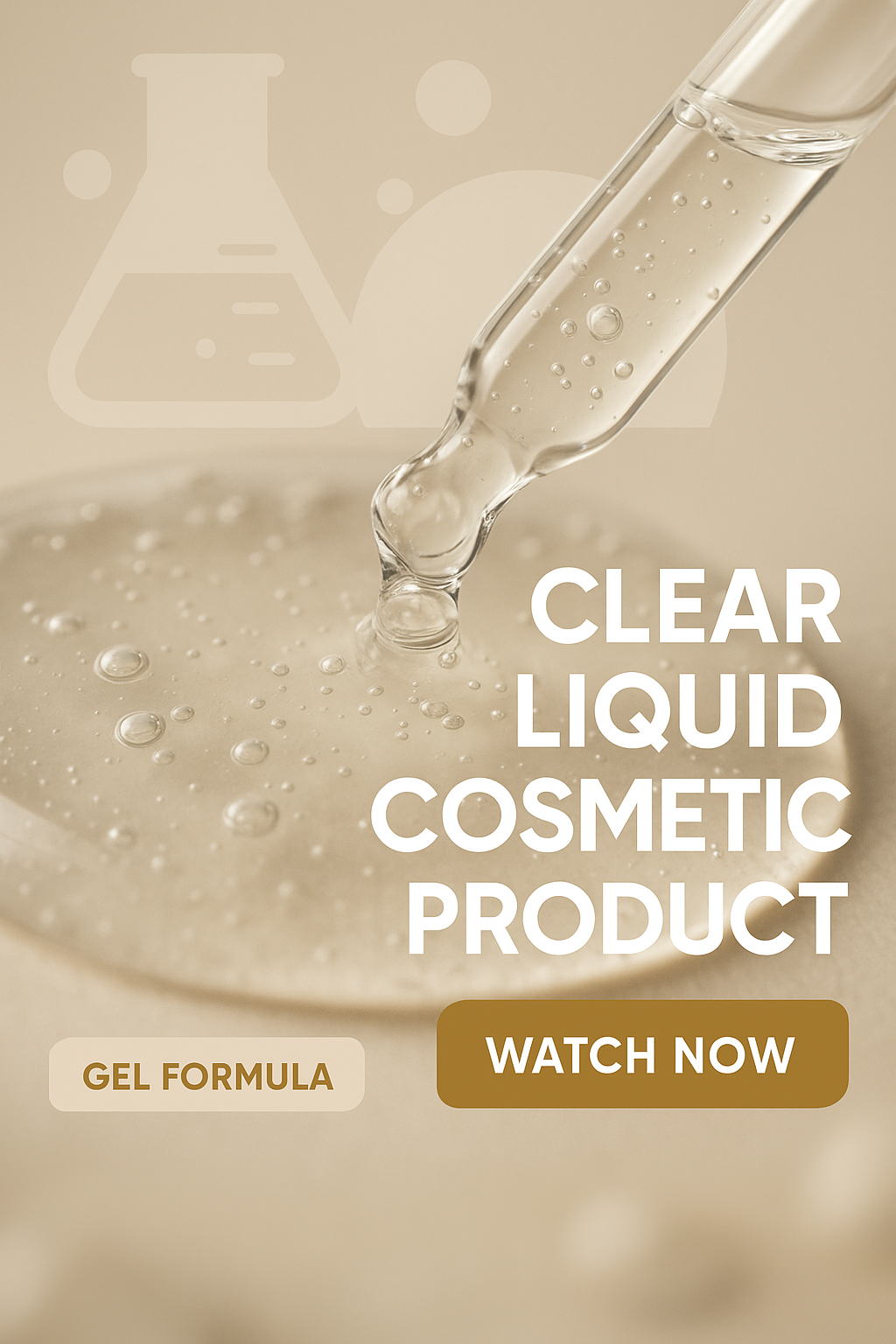 Promotional Image for Clear Liquid Cosmetic Product