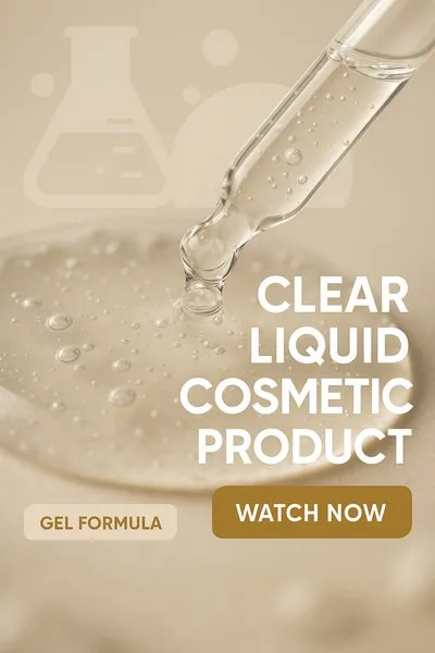 Promotional Image for Clear Liquid Cosmetic Product