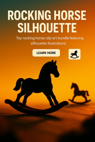 Rocking Horse Silhouette Clip Art Bundle for Creative Projects
