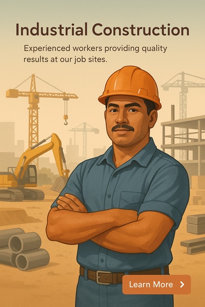 Confident Male Factory Worker in Industrial Setting