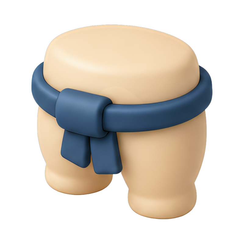 Traditional sumo mawashi belt