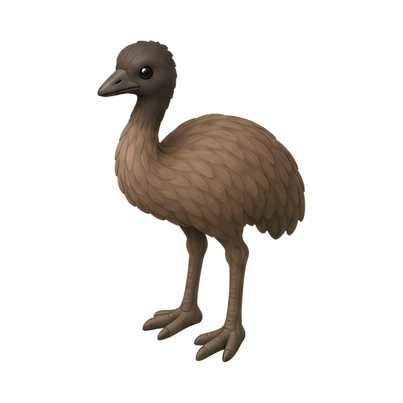 tall brown emu standing proud