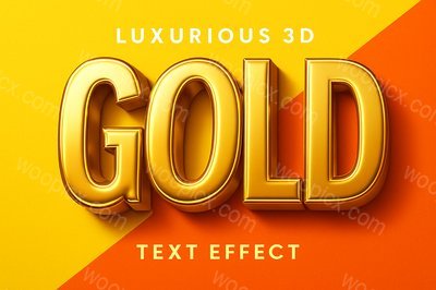 Luxurious 3D Gold Text Effect for Professional Designs