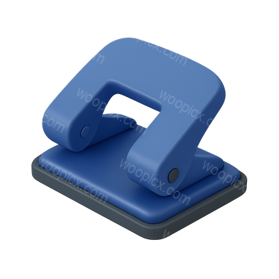 3D Hole Punch Icon with Isometric View