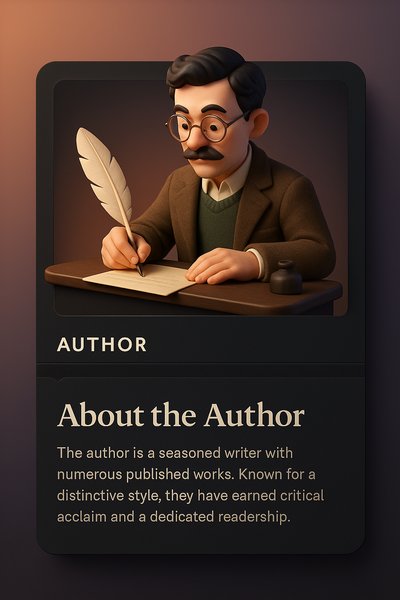 3D Illustration of an Author Writing with Elegant Design
