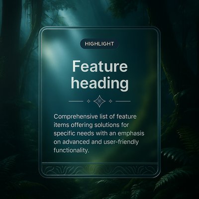 Mysterious Forest Light with Feature Block Overlay