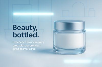 Premium Glass Cosmetic Jar Product Showcase