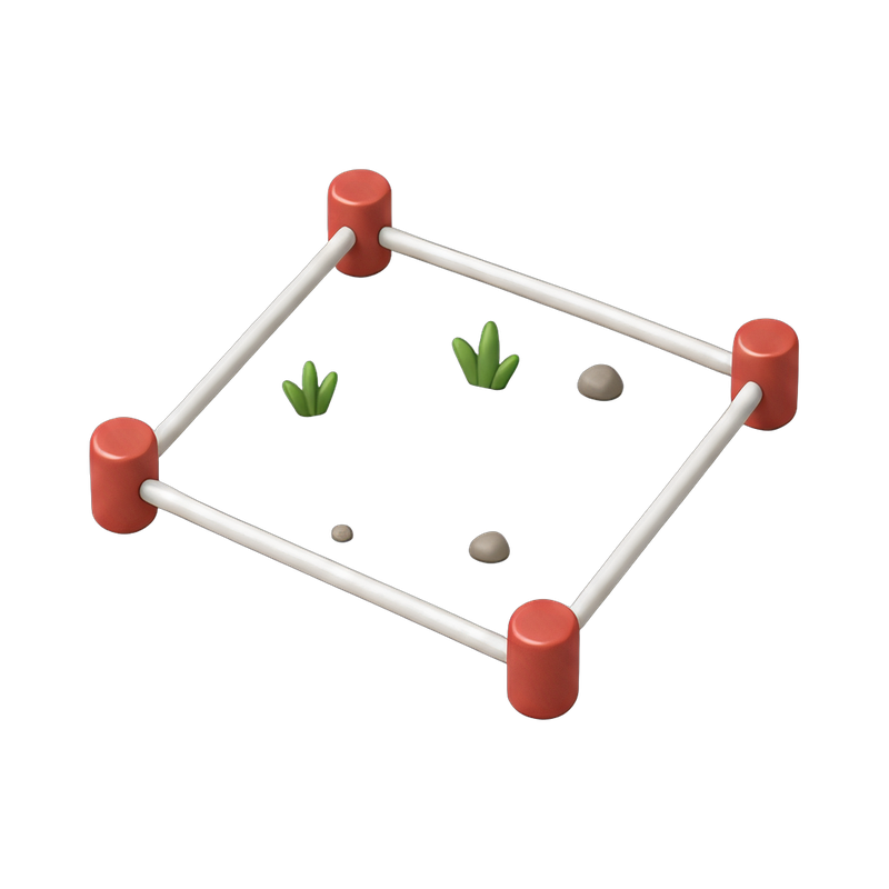Square planning frame mockup