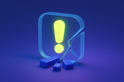 Glowing 3D Icon with Transparent Elements in Shadow