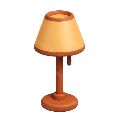 Stylish 3D Floor Lamp Icon with Isometric Design