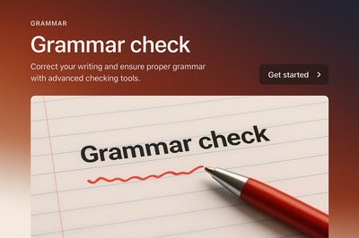 Stylish Web Page Design for Grammar Check Tool