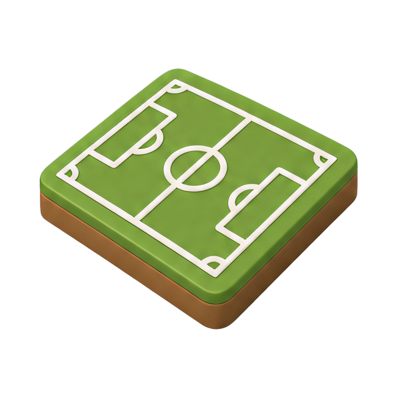 soccer field with white lines