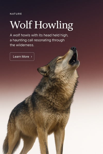 Majestic Wolf Howling in Nature Scene