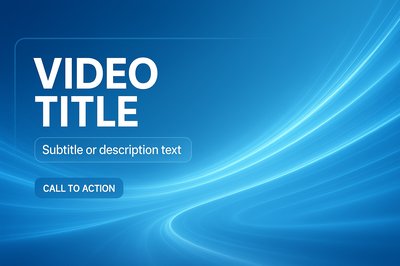 Dynamic Video Title Graphic with Blue Background