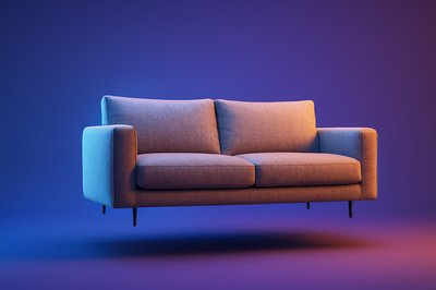 Modern Minimalist Living Room with Floating Sofa