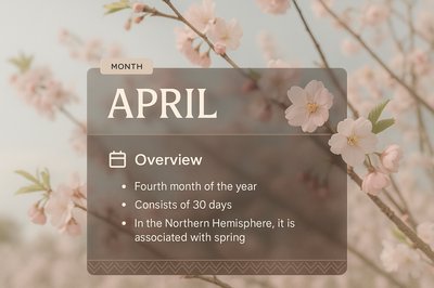 Bright Web Page Design Featuring April Overview