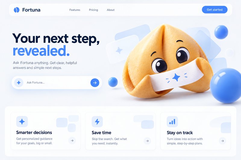 AI agent landing page design