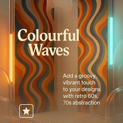 Colorful Abstract Backgrounds with Neon Elements