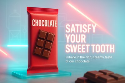 Modern Chocolate Packaging Design with Bold Typography