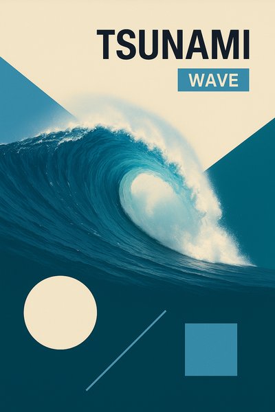 Dynamic Tsunami Wave Design with Minimalist Aesthetic