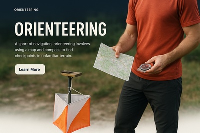 Stylish Orienteering Web Page Design with Action Button