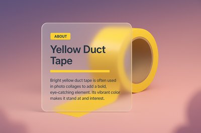 Vibrant Yellow Duct Tape in Creative Photo Collage