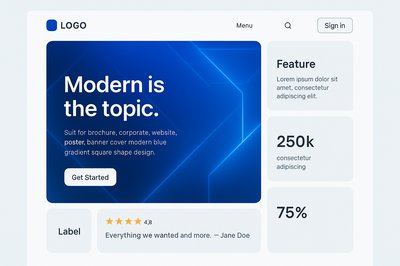 Modern Bento Landing Page Design Concept
