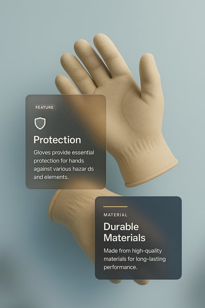 Stylish Graphic Design of Gloves Web Page Layout