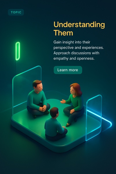 Neon 3D Scene with Characters in Discussion